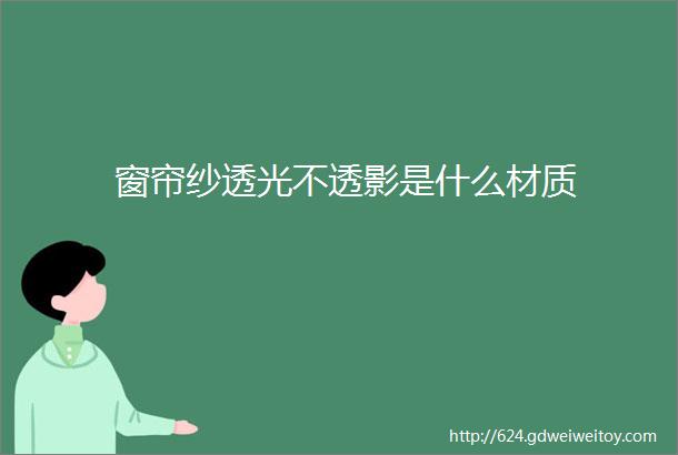 窗帘纱透光不透影是什么材质